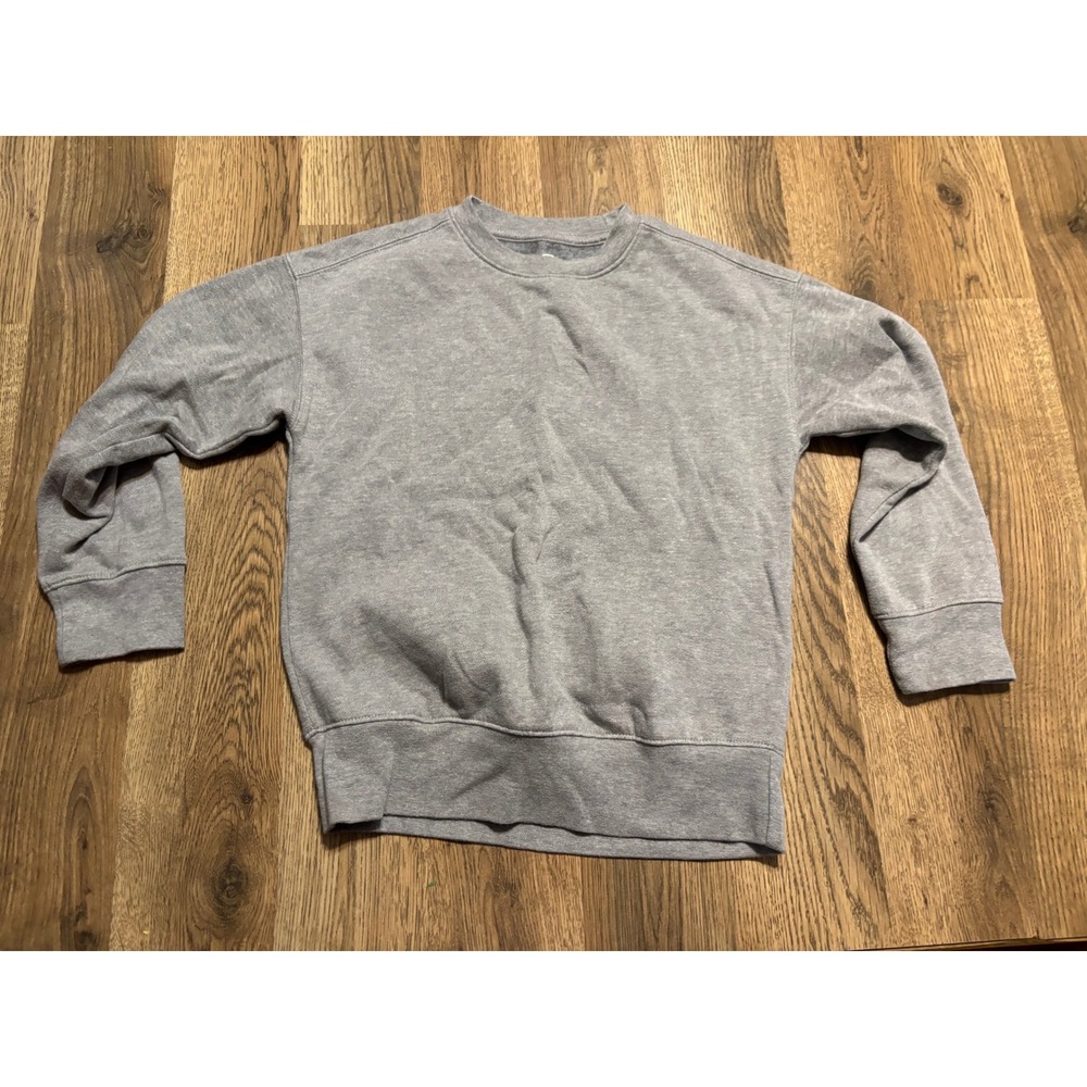 Athletic Works Sweatshirt Kids Size M (8) Gray Pullover Crewneck Basic Fleece